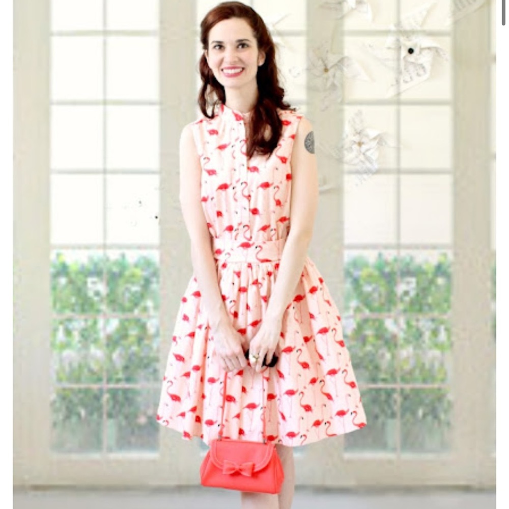 CHICWISH FLAMINGO FUN FLARE DRESS